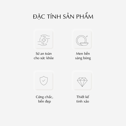Bộ đồ ăn sứ Minh Long 22 sản phẩm - Jasmine - Chỉ Vàng