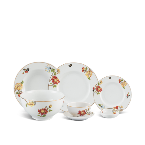 Bộ đồ ăn sứ Minh Long 25 sản phẩm (B) - Camellia - Cát Tường