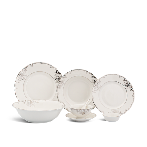 Bộ đồ ăn sứ Minh Long 30 sản phẩm - Đài Các IFP - Trang Trí Bạch Kim