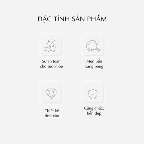 Bộ đồ ăn sứ Minh Long 6 người 25 sản phẩm - Camellia - Hương Biển kem