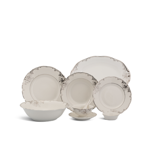 Bộ đồ ăn sứ Minh Long Âu-Á 45 sản phẩm - Đài Các - Trang Trí Bạch Kim