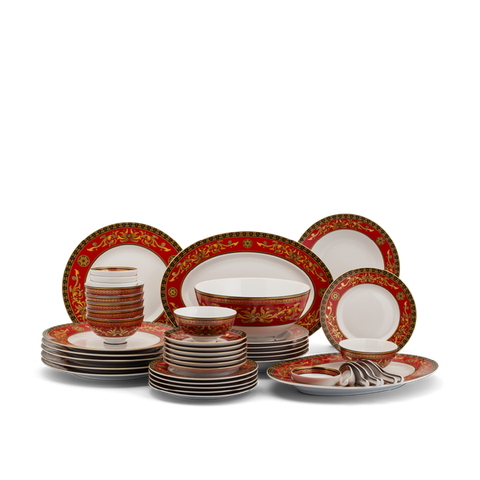 Bộ đồ ăn sứ Minh Long Âu-Á 45 sản phẩm - Hoàng Cung - Quốc Sắc