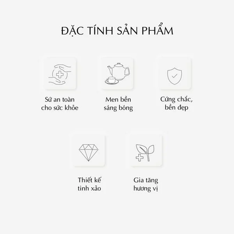 Bộ trà sứ Minh Long 0.35 L - Misc Assortment IFP - Chỉ Vàng