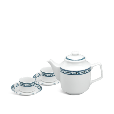 Bộ trà sứ Minh Long 0.7 L - Jasmine - Chim Lạc