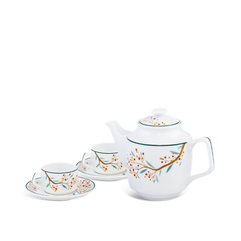 Bộ trà sứ Minh Long 0.7 L - Jasmine - Quả Đầu Mùa