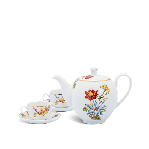 Bộ trà sứ Minh Long 0.8 L - Camellia - Cát Tường