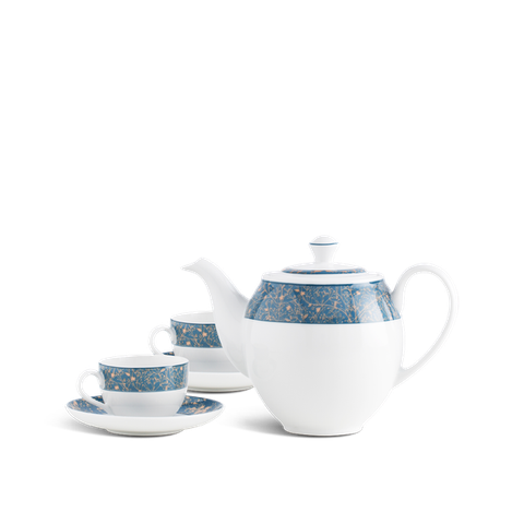 Bộ trà sứ Minh Long 0.8 L - Camellia - Diệp Lục