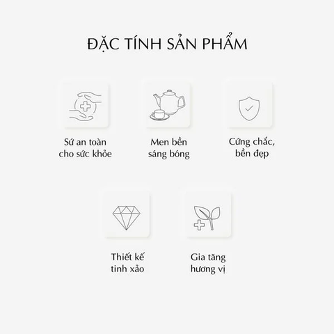 Bộ trà sứ Minh Long 1.1 L - Camellia - Hương Biển kem