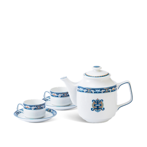 Bộ trà sứ Minh Long 1.1 L - Jasmine - Phước Lộc Thọ