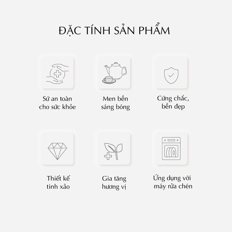 Bộ trà sứ Minh Long 0.7 L - Jasmine - Vinh Quy Nhạt