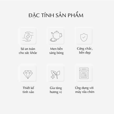 Bộ trà sứ Minh Long 1.3 L - Hoàng Cung - Hồn Việt