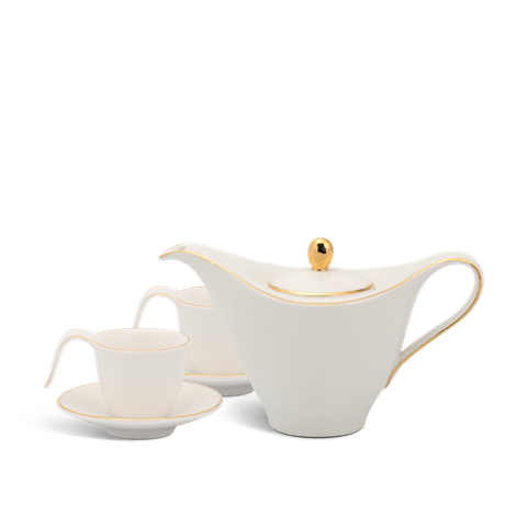 Bộ trà sứ Minh Long cao 0.45 L - Anh Vũ - Chỉ Vàng