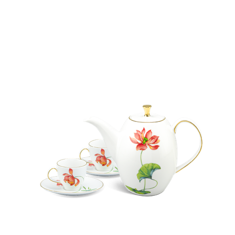 Bộ trà sứ Minh Long cao 0.47 L - Anna - Hương Sen