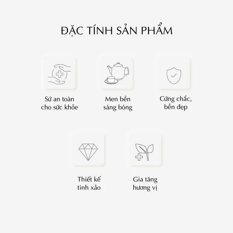 Bộ trà sứ Minh Long elip 0.47 L - Anna - An Nhiên