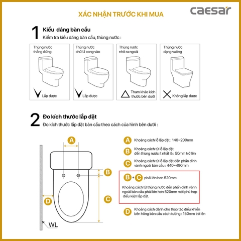 Bồn cầu 1 khối Caesar CD1353F nắp rửa cơ TAF060