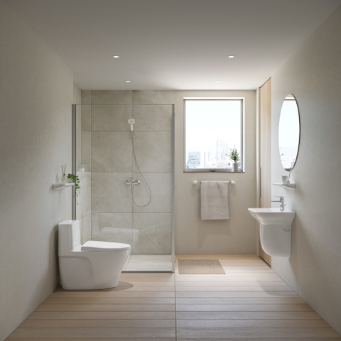 Bồn cầu 1 khối INAX AC-989 nắp rửa cơ CW-S15VN