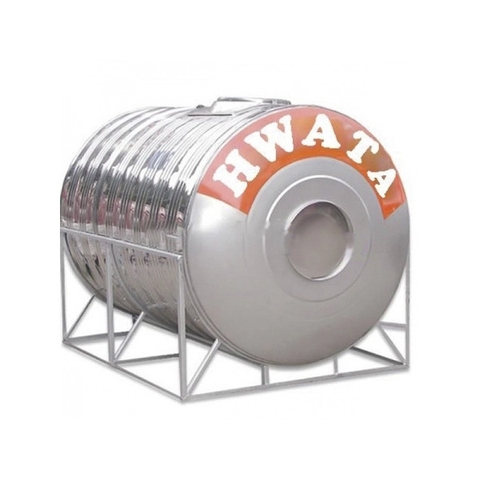 Bồn nước inox Hwata 3000 lít ngang I304 (3000l) đường kính 1420mm
