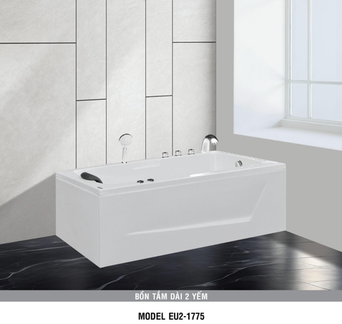 Bồn tắm dài Euroca EU2-1775 dài 1m7 chân yếm đặt sàn