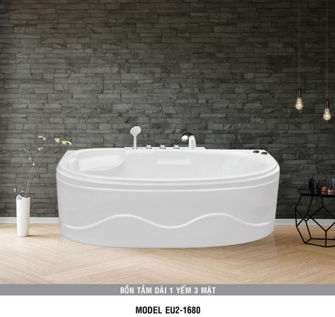 Bồn tắm dài 1 yếm Euroca EU2-1680 dài 1m6
