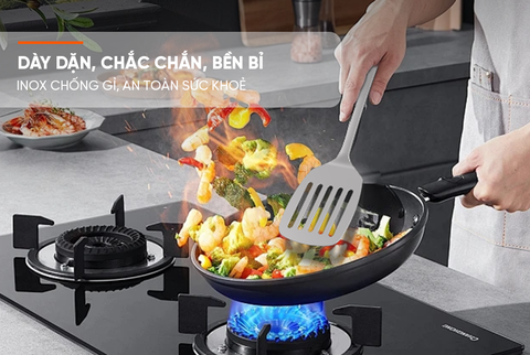 Xẻng sạn chiên xào 330 inox Sunhouse KS-TU330I