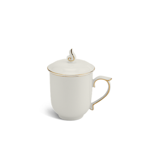 Ca trà sứ Minh Long 0.30 L - Mẫu Đơn IFP - Chỉ Vàng