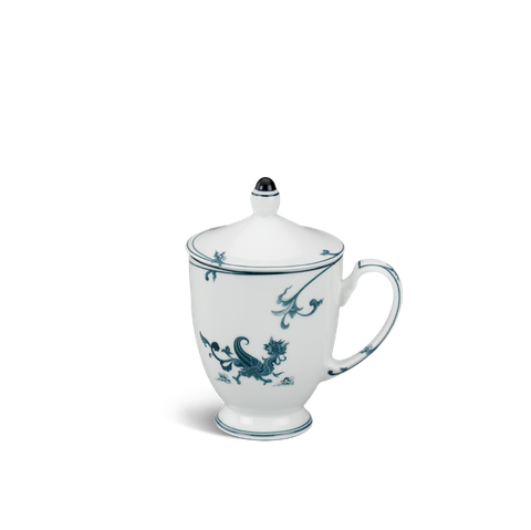Ca trà sứ Minh Long 0.30 L + nắp - Hoàng Cung - Lạc Hồng