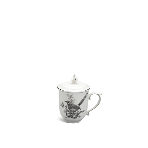 Ca trà sứ Minh Long 0.30 L + nắp - Mẫu đơn IFP - Chim Chích Chòe