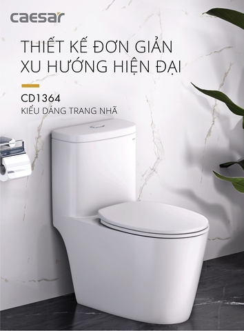 Bồn cầu 1 khối Caesar CD1363