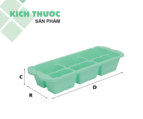 Khay Đá Hasu 6 viên nhựa Tý Liên No.1606