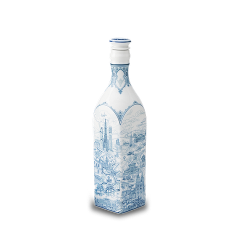 Chai sứ dưỡng sinh vuông sứ Minh Long 1.0 L + nắp (K1) - Dưỡng Sinh - Nam Quốc - Sài Gòn