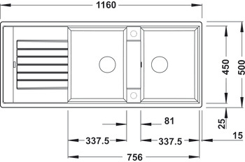 Chậu đá Hafele Blanco BLANCOZIA 8S