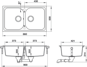 Chậu đá Hafele HS19-GEN2R90