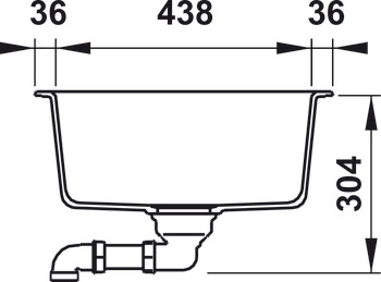 Chậu đá Hafele HS20-GKD2S80
