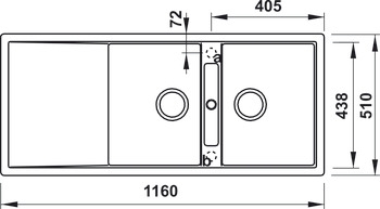 Chậu đá Hafele HS20-GKD2S80