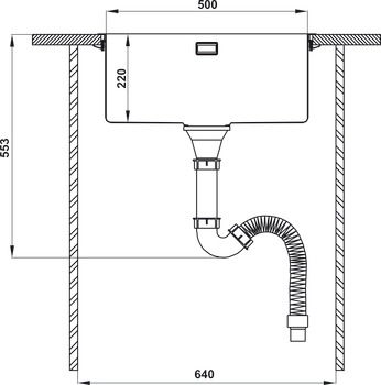 Chậu Inox Hafele HS21-SSN1S60
