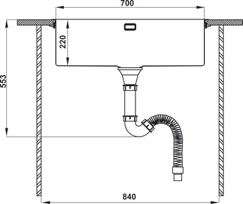 Chậu Inox Hafele HS21-SSN1S80