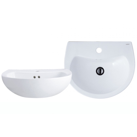 Lavabo chậu rửa mặt Caesar L2150S treo tường chân ngắn