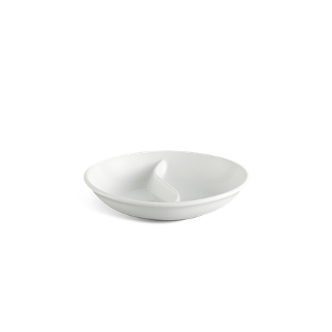 Chén chấm sứ Minh Long 2 ngăn - Jasmine Lys - Trắng Ngà