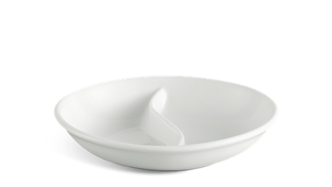 Chén chấm sứ Minh Long 2 ngăn - Jasmine - Trắng Ngà