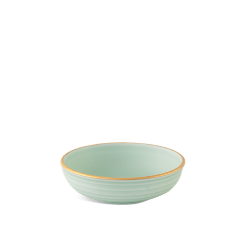 Chén chấm sứ Minh Long 9 cm - Cordon - Men Ngọc Sương Mờ (Trang trí Vàng)