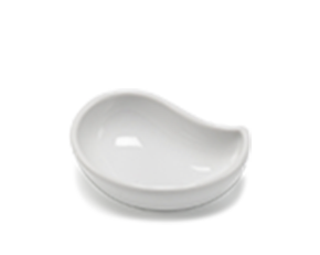 Chén chấm sứ Minh Long hình Quả Xoài 8 cm - Jasmine - Trắng