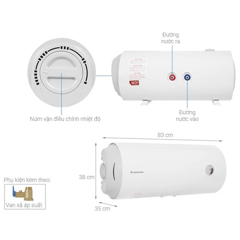 Máy tắm nóng gián tiếp Ariston PRO R 50 SH 25 FE 50 Lít