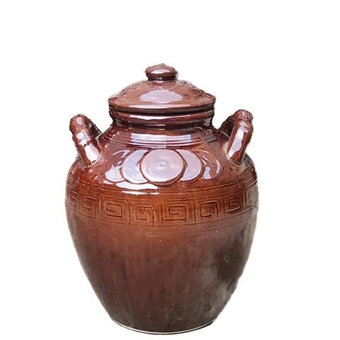 Hũ gốm nâu Bát Tràng 10 lít