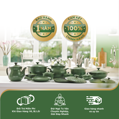 Combo 4 nồi dưỡng sinh sứ Minh Long Healthycook (0.35/0.55/0.4/0.85)