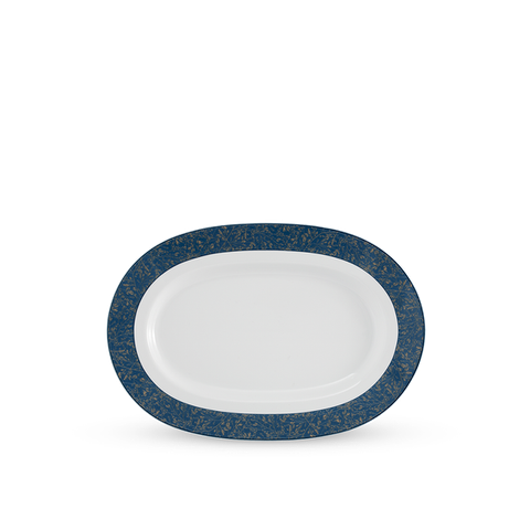 Dĩa oval sứ Minh Long 32 cm - Camellia - Diệp Lục