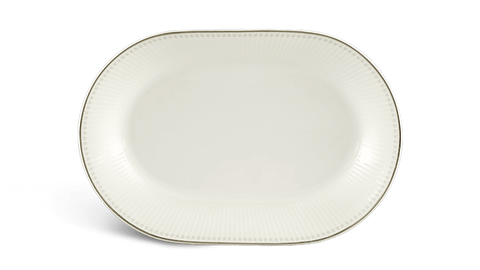 Dĩa oval sứ Minh Long 32 cm - Tulip Ngà - Ngân Sa