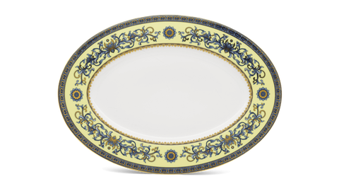 Dĩa oval sứ Minh Long 37 cm - Hoàng Cung - Hoàng Liên