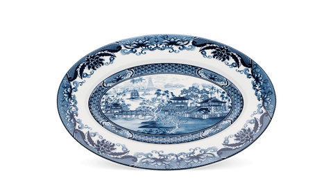 Dĩa oval sứ Minh Long 37 cm - Hoàng Cung - Hồn Việt