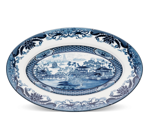 Dĩa oval sứ Minh Long 37 cm - Hoàng Cung - Hồn Việt