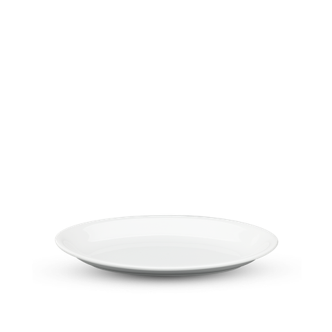 Dĩa oval ảo sứ Minh Long - Daisy - Trắng